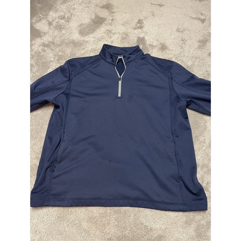 PGA TOUR Men's 1/4 Zip Pullover Jacket Navy Blue Performance Golf XXL